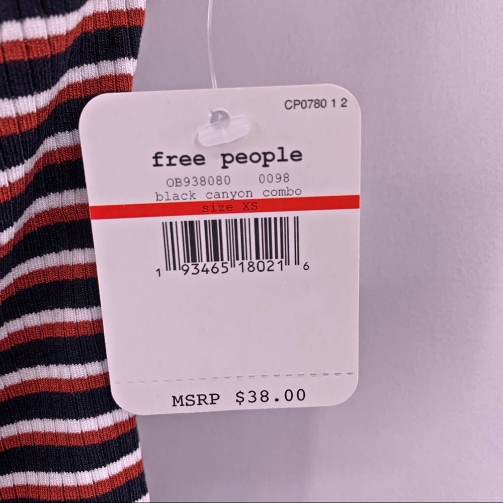 Free People stripe tube top XS new with tag - Picture 6 of 6